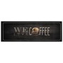 Alfombra de cocina lavable terciopelo texto café 60x180 cm