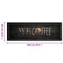 Alfombra de cocina lavable terciopelo texto café 60x180 cm