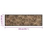 Alfombra de cocina lavable terciopelo marrón Morning 45x150 cm