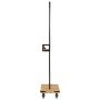 Perchero con ruedas madera maciza mango y hierro 90x35x190 cm