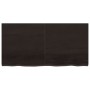 Tablero mesa madera roble tratada marrón oscuro 120x60x(2-4) cm