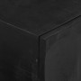 Mueble de TV madera maciza de mango y hierro negro 110x30x40 cm