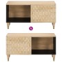 Mesa de centro de madera maciza de mango 80x50x40 cm