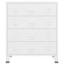 Cajoner industrial de metal blanca 78x40x93 cm