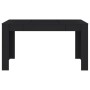 Mesa de comedor de madera contrachapada negro 140x74,5x76 cm