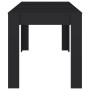 Mesa de comedor de madera contrachapada negro 140x74,5x76 cm