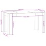 Mesa de comedor de madera contrachapada negro 140x74,5x76 cm