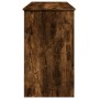Tocador con espejo color roble ahumado 100x45x76 cm