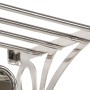 Soporte de equipaje con perchas y espejo de pared aluminio