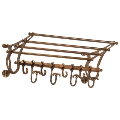 Soporte de equipaje con perchas de pared aluminio