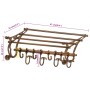 Soporte de equipaje con perchas de pared aluminio