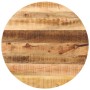 Tablero de mesa redondo madera maciza mango rugosa Ø 80x3,8 cm