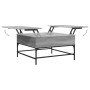 Mesa de centro madera ingeniería metal gris Sonoma 80x80x45 cm
