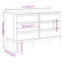 Cómoda cajonera FLORO madera maciza de pino gris