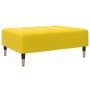 Reposapiés de terciopelo amarillo 77x55x31 cm