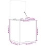 Caja de almacenaje madera de ingeniería blanca 40x42x46 cm