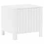Caja de almacenaje y tapa RANA madera maciza blanca 60x49x54 cm
