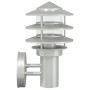 Aplique de exterior de acero inoxidable plateado
