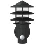 Apliques de exterior con sensor 2 uds acero inoxidable negro