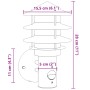 Apliques de exterior con sensor 2 uds acero inoxidable negro