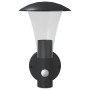 Aplique de exterior con sensor acero inoxidable negro
