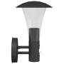 Aplique de exterior con sensor acero inoxidable negro