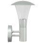 Apliques de exterior 2 unidades acero inoxidable plateado