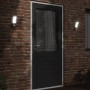 Lámparas de pared LED exterior con sensor 2 uds aluminio negro