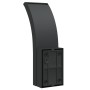 Lámparas de pared LED exterior con sensor 2 uds aluminio negro