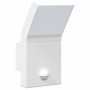 Lámparas de pared LED exterior con sensor 2 uds aluminio blanco