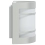 Apliques de exterior 2 unidades acero inoxidable plateado