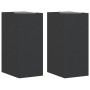 Lámparas de pared de exterior 2 uds aluminio fundido negro