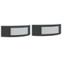 Apliques de exterior 2 unidades acero inoxidable negro