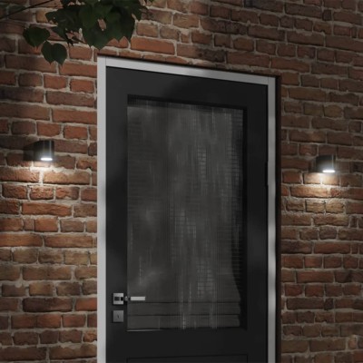 Lámpara de pared de exterior aluminio fundido negro