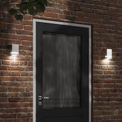 Aplique de exterior de acero inoxidable plateado