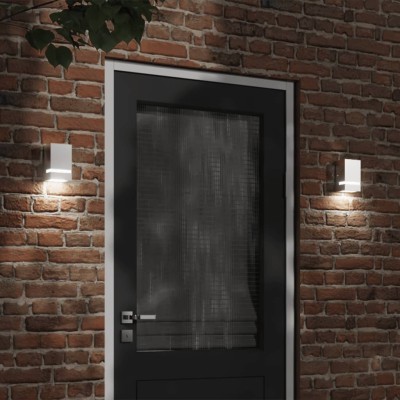 Aplique de exterior de acero inoxidable plateado