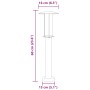 Lámpara de suelo de exterior acero inoxidable negro 60 cm