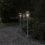 Lámpara de suelo de exterior acero inoxidable plateado 100 cm