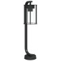 Lámpara de suelo de exterior acero inoxidable negro 60 cm