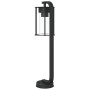 Lámpara de suelo de exterior acero inoxidable negro 60 cm