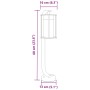 Lámpara de suelo de exterior acero inoxidable negro 60 cm