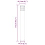 Lámparas de suelo exterior 3 uds acero inoxidable negro 110 cm