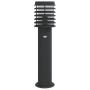 Lámparas de suelo exterior con sensor 3 uds acero negro 60 cm