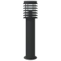 Lámparas de suelo exterior con sensor 3 uds acero negro 60 cm