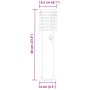 Lámparas de suelo exterior con sensor 3 uds acero negro 60 cm