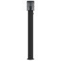 Lámparas de suelo exterior con sensor 3 uds acero negro 110 cm