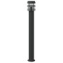 Lámparas de suelo exterior con sensor 3 uds acero negro 110 cm