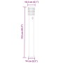 Lámparas de suelo exterior con sensor 3 uds acero negro 110 cm