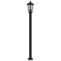 Farola de exterior de acero inoxidable negro 120 cm
