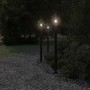 Farola de exterior de acero inoxidable negro 120 cm